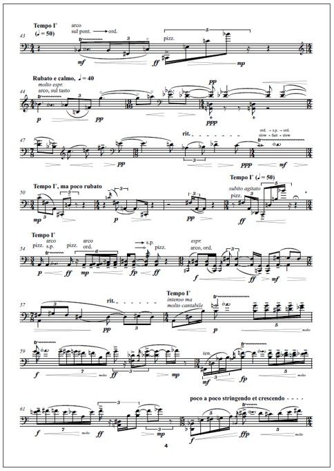 Sanasi, kiveen uponneet (Thy words, submerged in stone) for violoncello solo