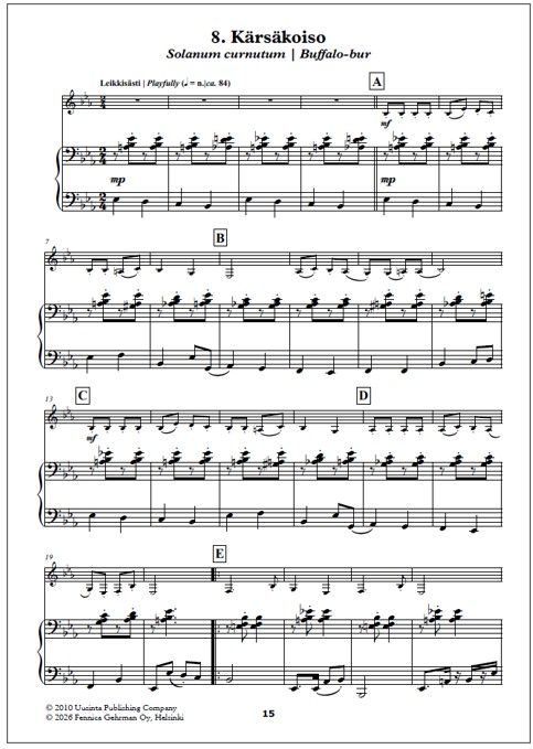 K-kokoelma (K Collection) for clarinet and piano