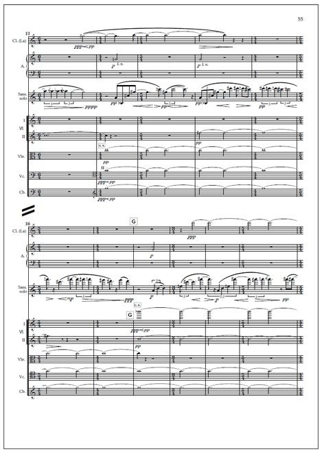 Concerto for soprano saxophone and chamber orchestra  - Study score
