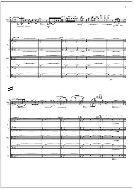 Concerto for soprano saxophone and chamber orchestra  - Study score