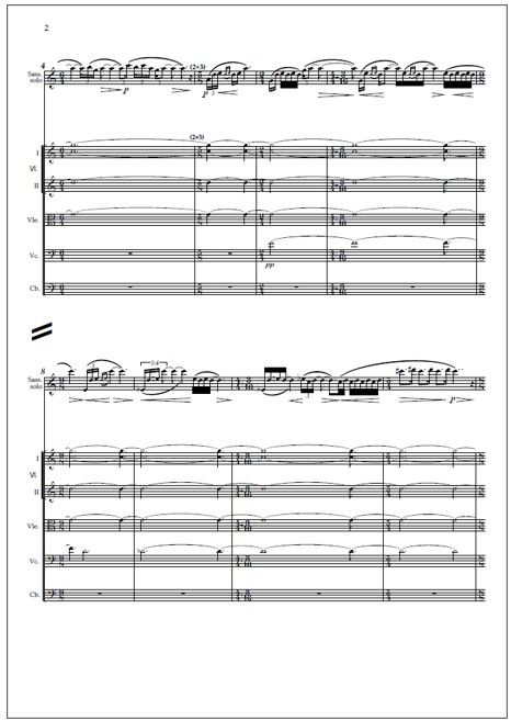 Concerto for soprano saxophone and chamber orchestra  - Study score