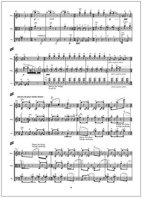 Sinne for violin, viola and violoncello - Score & parts