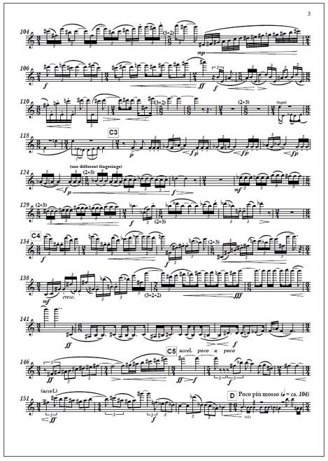 Concerto for soprano saxophone and chamber orchestra - Solo part