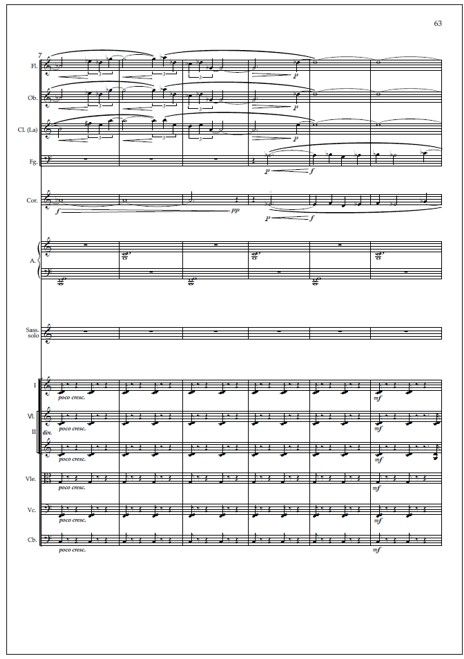 Concerto for soprano saxophone and chamber orchestra  - Study score (PDF)