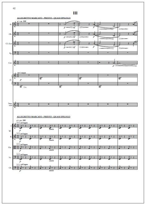 Concerto for soprano saxophone and chamber orchestra  - Study score (PDF)