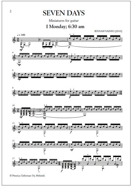 Seven Days - Miniatures for guitar (PDF)