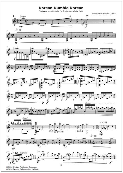 Dorean Dumble Dorean - A triptych for guitar solo