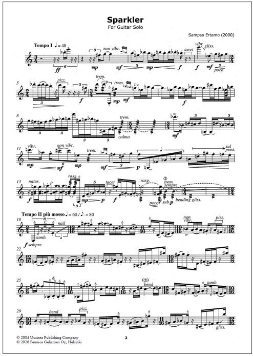 Sparkler for guitar solo