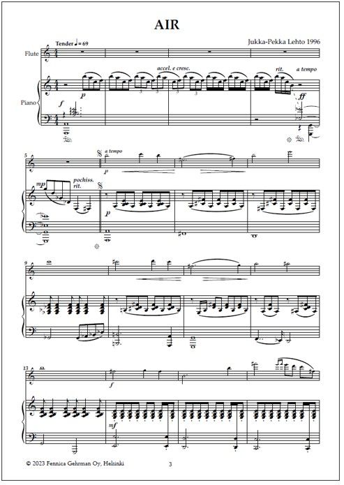 Air for flute and piano