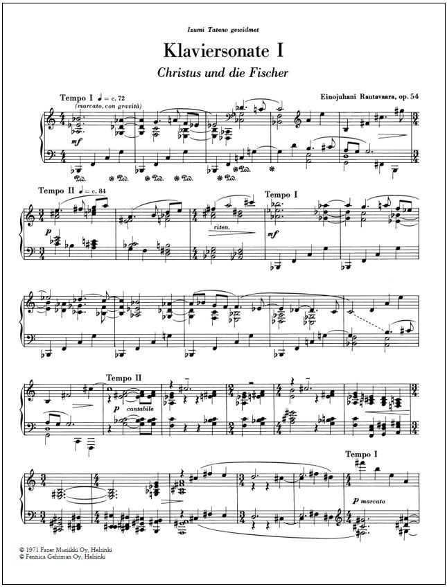 Piano Sonata I "Christus und die Fischer"