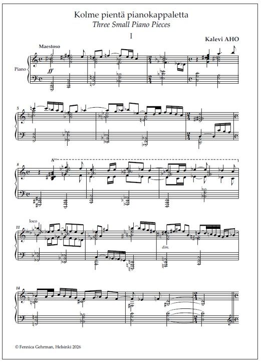 Three small piano pieces