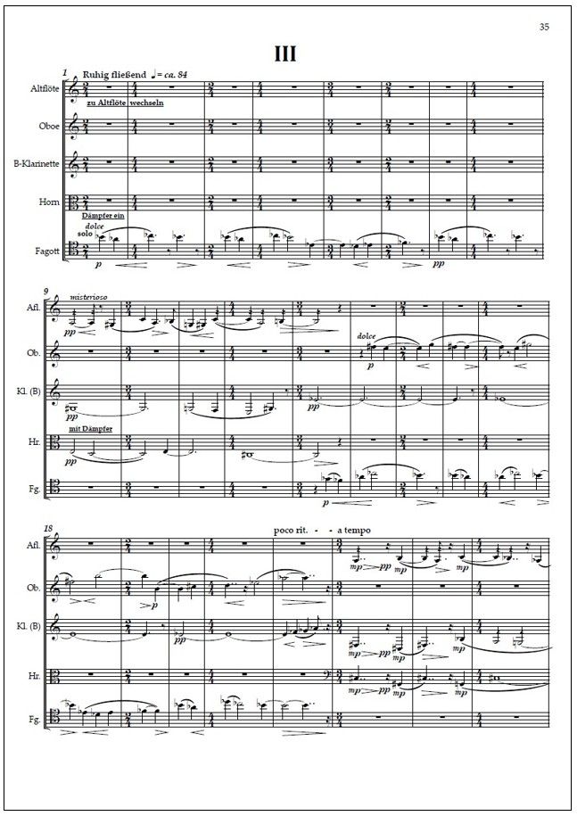 Wind Quintet No. 2 / Puhallinkvintetto No. 2 (2014) : score
