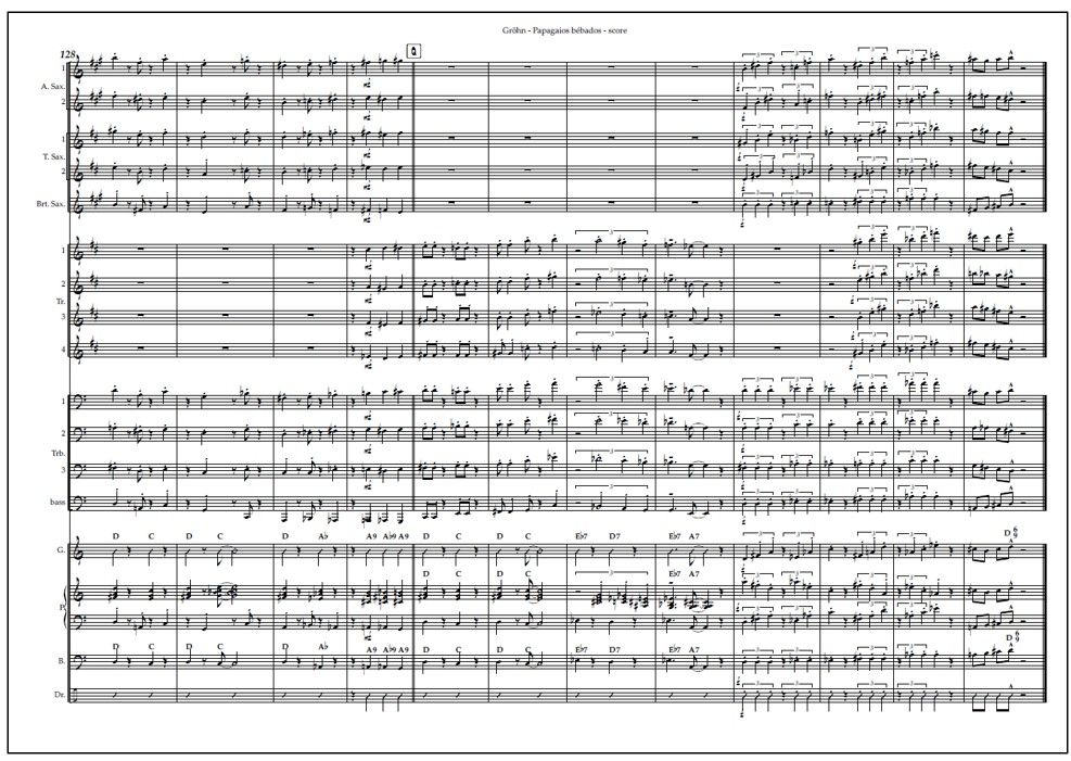 Papagaios bébados for  big band (PDF) - Score & parts