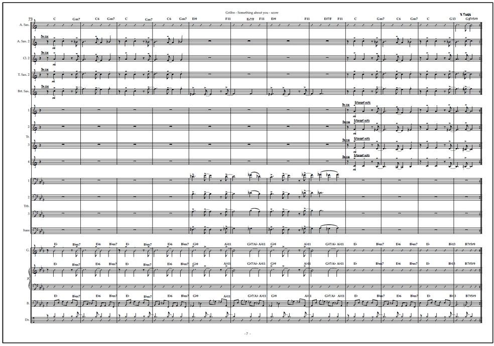 Something About You for big band (PDF) - Score & parts