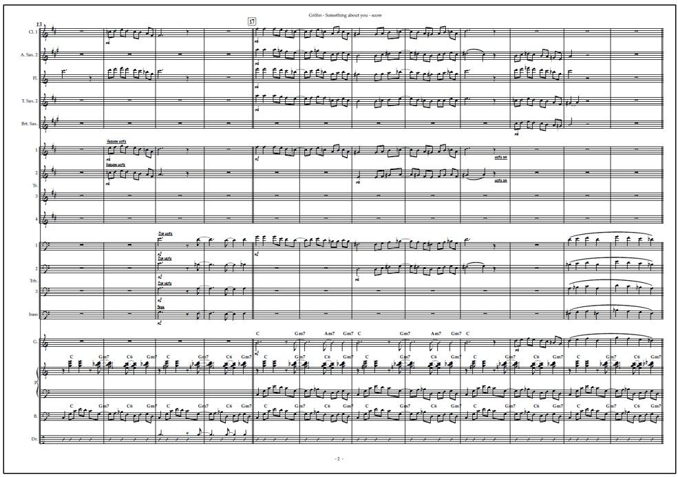 Something About You for big band (PDF) - Score & parts