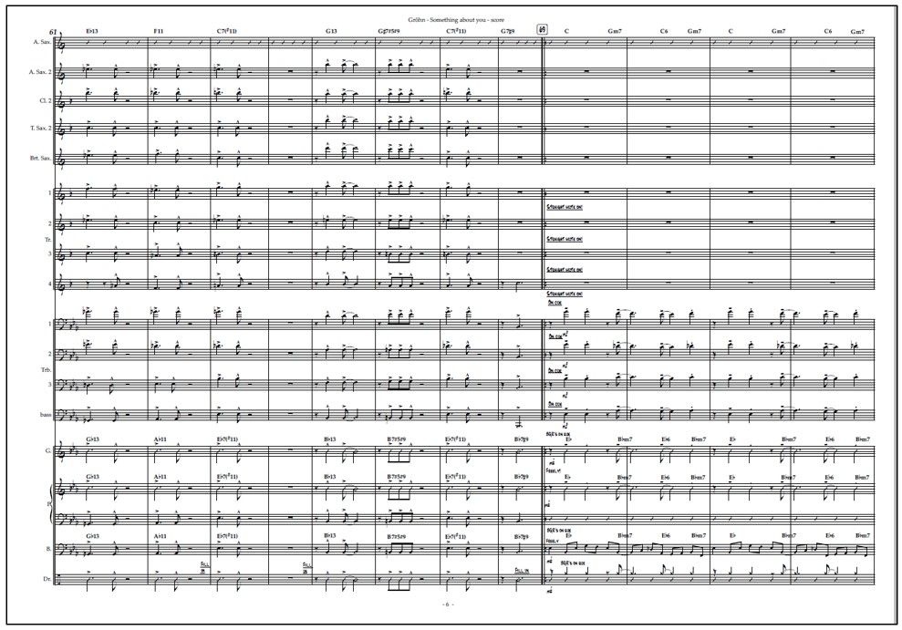 Something About You for big band (PDF) - Score & parts