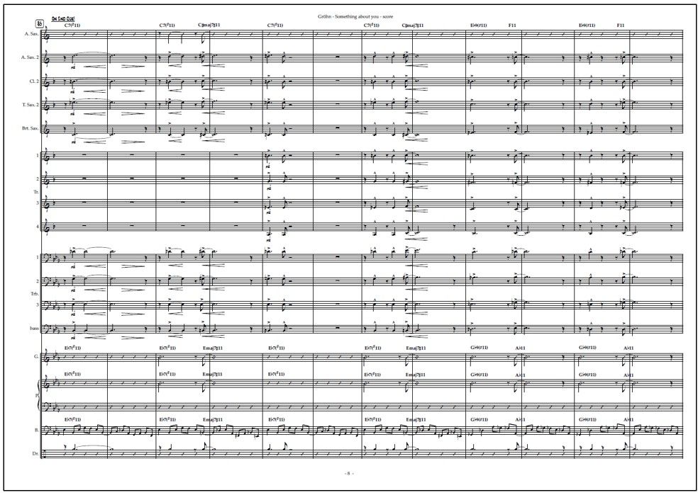 Something About You for big band (PDF) - Score & parts