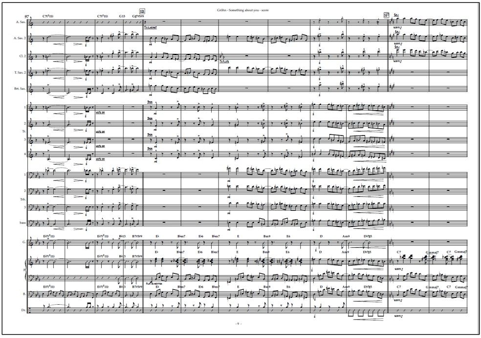 Something About You for big band (PDF) - Score & parts