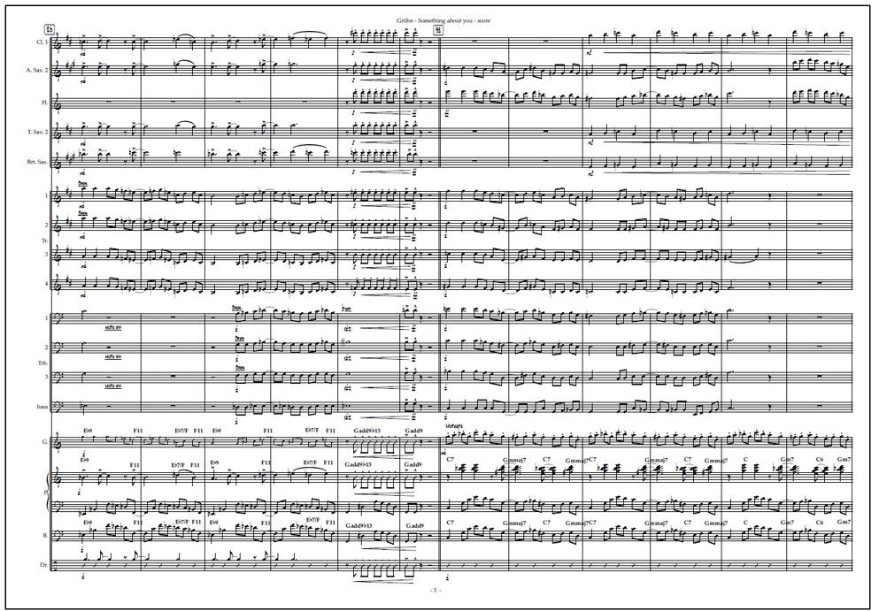Something About You for big band (PDF) - Score & parts