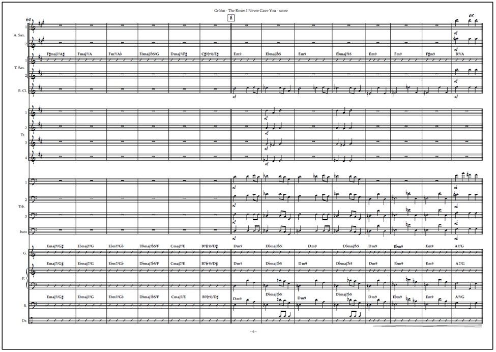 The Roses I Never Gave You for big band (PDF) - Score & parts