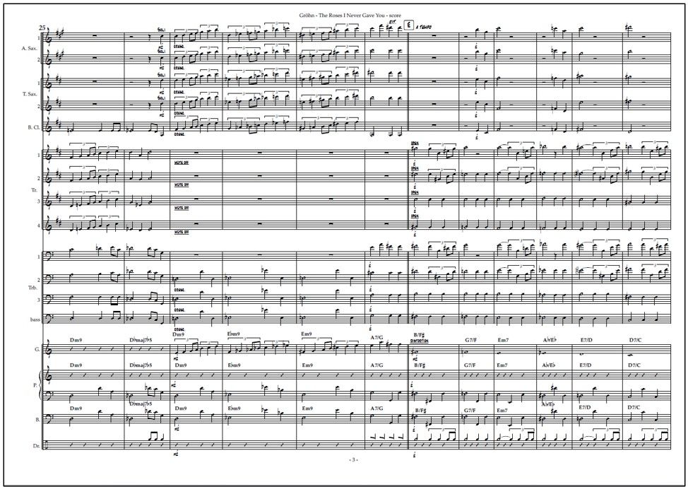 The Roses I Never Gave You for big band (PDF) - Score & parts