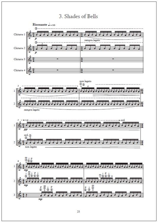 Shades for four guitars - Score & parts