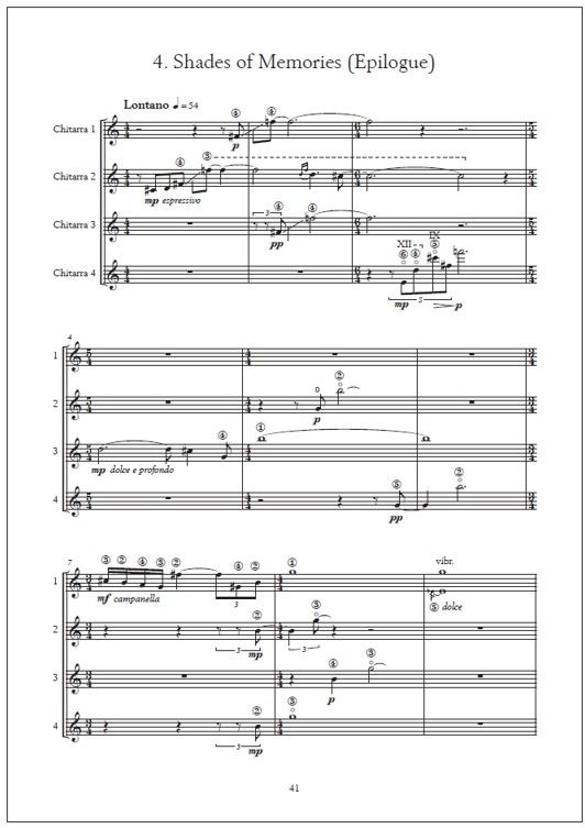 Shades for four guitars - Score & parts