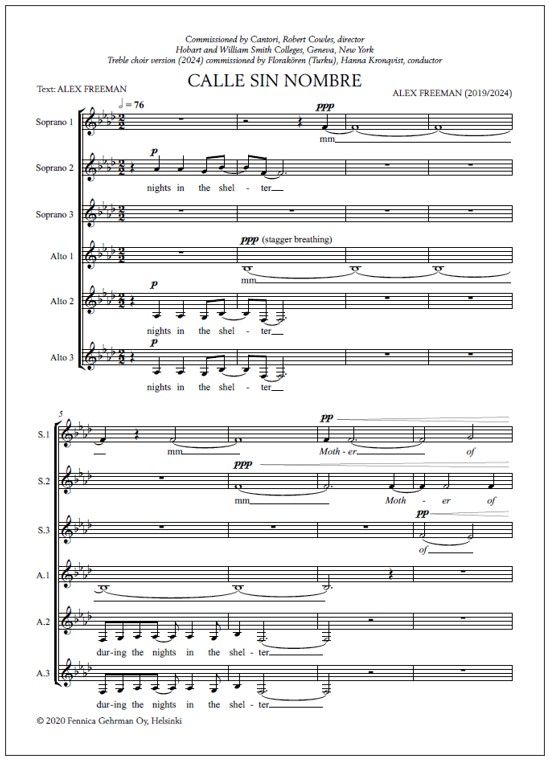 Calle sin nombre - Treble choir