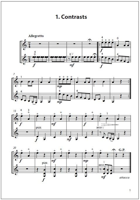 Duettini II for two violins