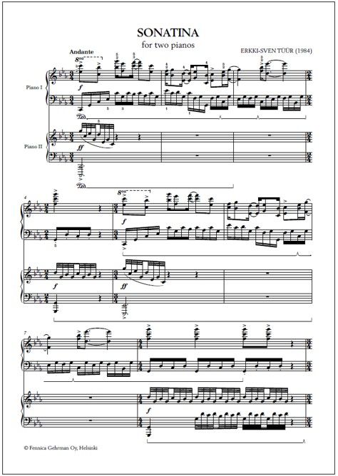 Sonatina for two pianos