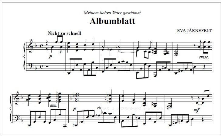 Albumblatt for piano (PDF)