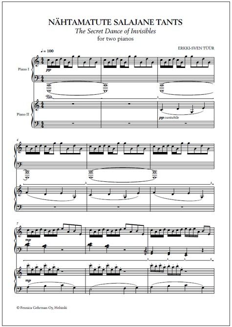 Nähtamatute salajane tants for two pianos