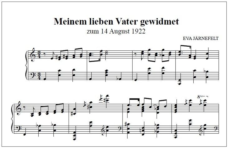 Meinem lieben Vater gewidmet for piano (PDF)