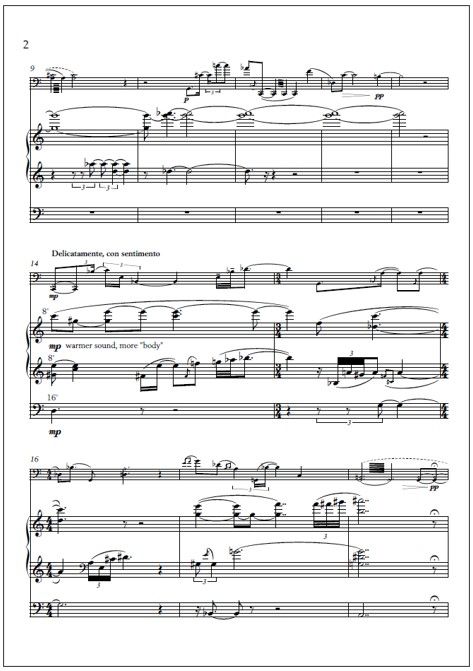 Signes for violoncello and organ