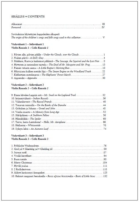Violin / Cello Rascals 1-2-3 - Piano accompaniment