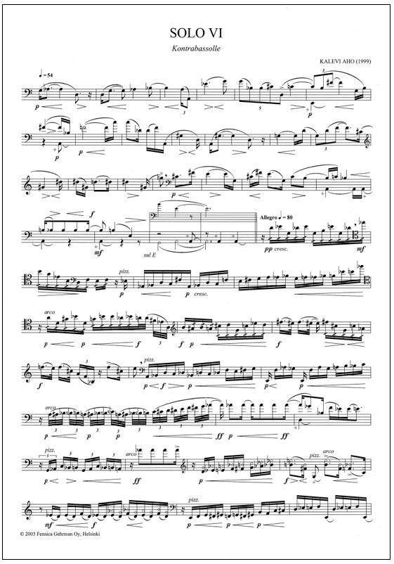 Solo VI for double bass