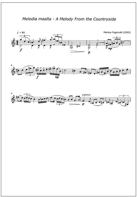 Three pieces for solo violin