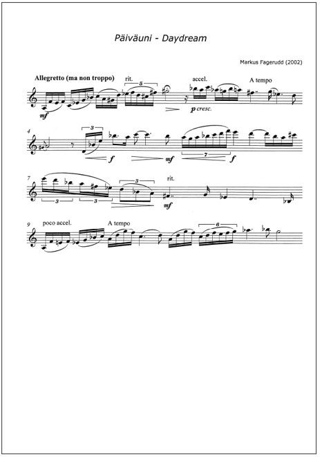 Three pieces for solo violin