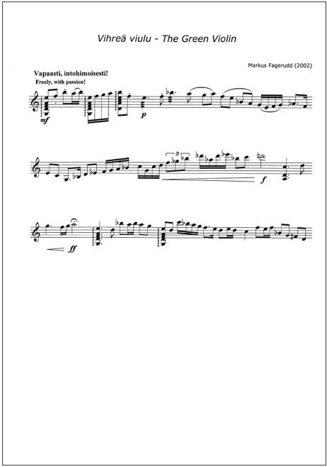 Three pieces for solo violin