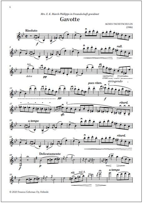 Gavotte for violin and piano (PDF)