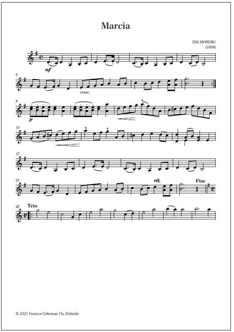 Marcia for violin and piano (PDF)
