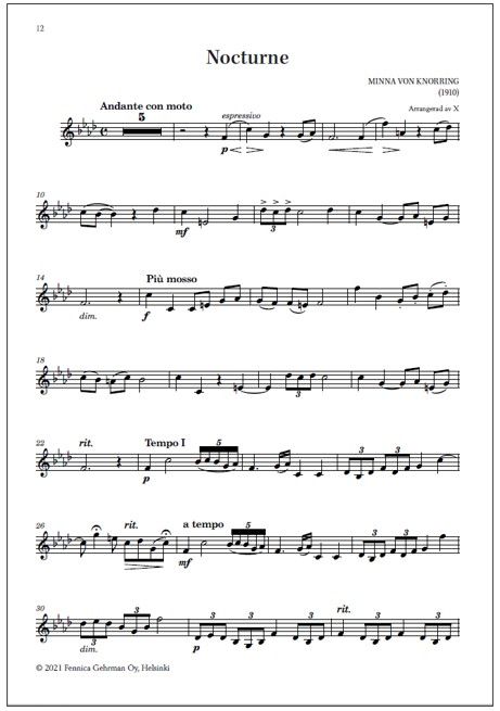 Nocturne for violin and piano (PDF)