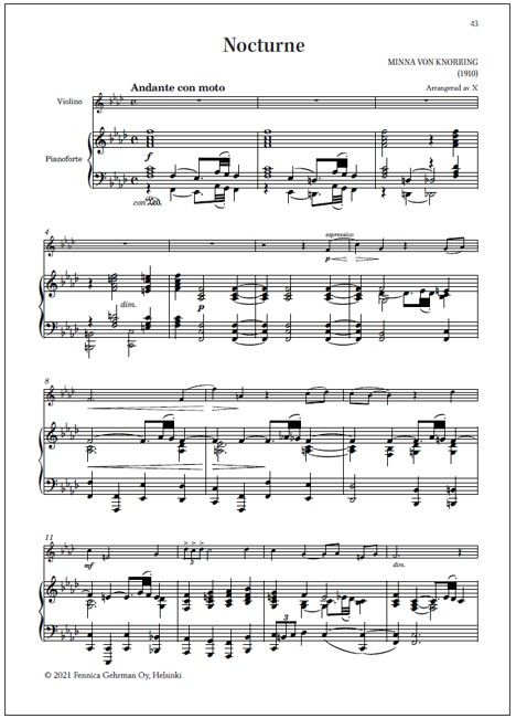 Nocturne for violin and piano (PDF)