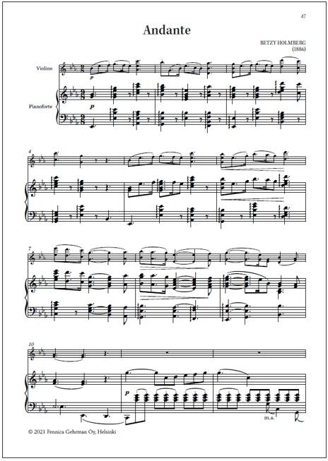 Andante for violin and piano (PDF)