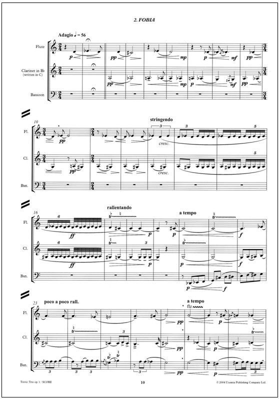 Trio for flute, clarinet and bassoon, op. 1 - "The Series of Spirits"
