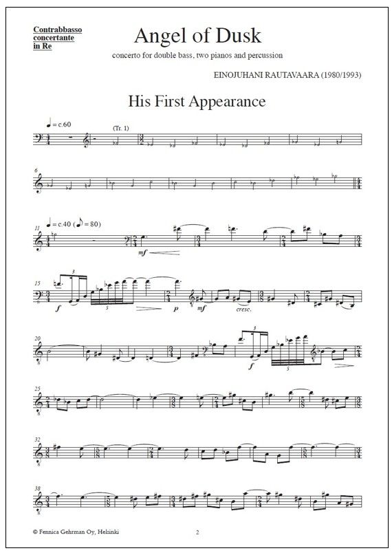 Angel of Dusk, reduction for piano