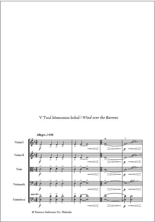 Reminiscentia: Sügismaastikud for string orchestra - Score & parts