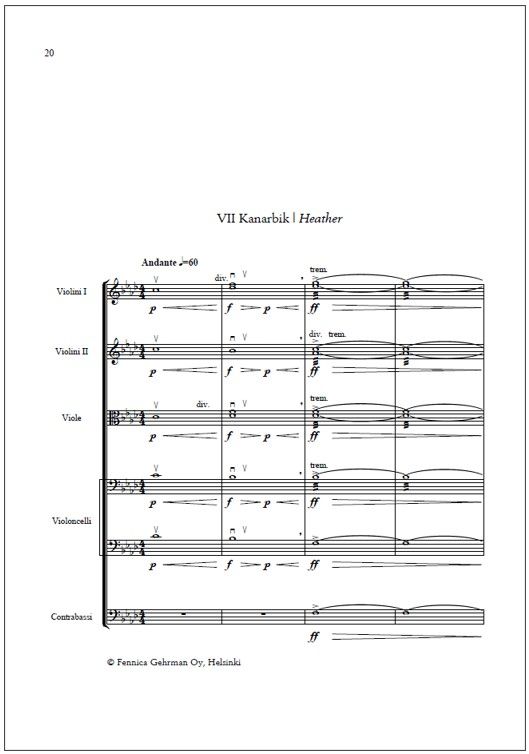 Reminiscentia: Sügismaastikud for string orchestra - Score & parts