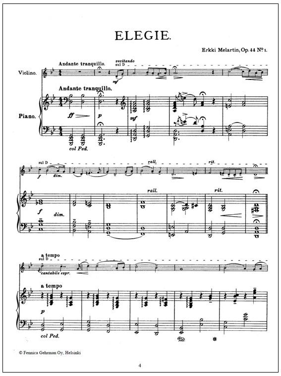 5 Pieces for violin (or violoncello) and piano Op. 44 (PDF)