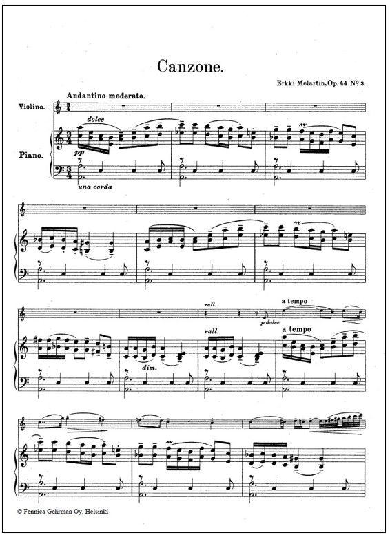 5 Pieces for violin (or violoncello) and piano Op. 44 (PDF)